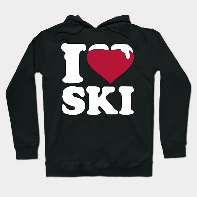 I love Ski Hoodie by Designzz